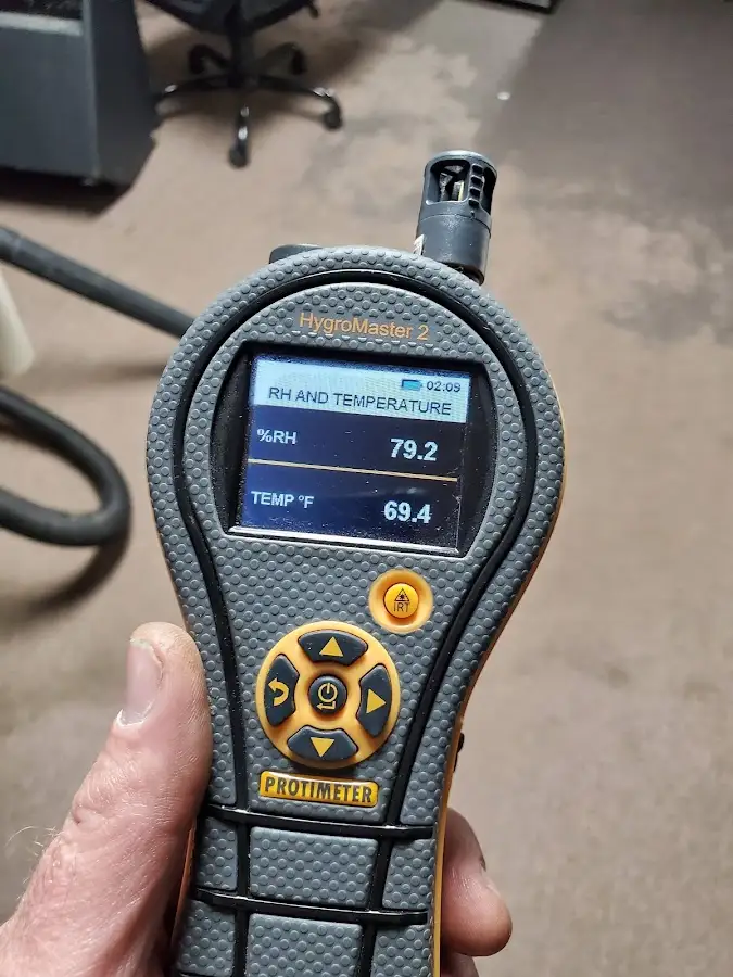Moisture meter humidity assessment for Fire & Smoke Damage Restoration in Dunbar